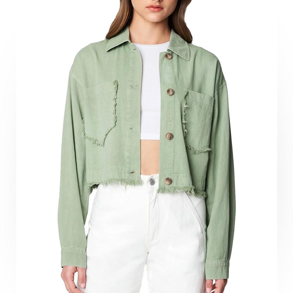 Blank NYC green cropped jacket